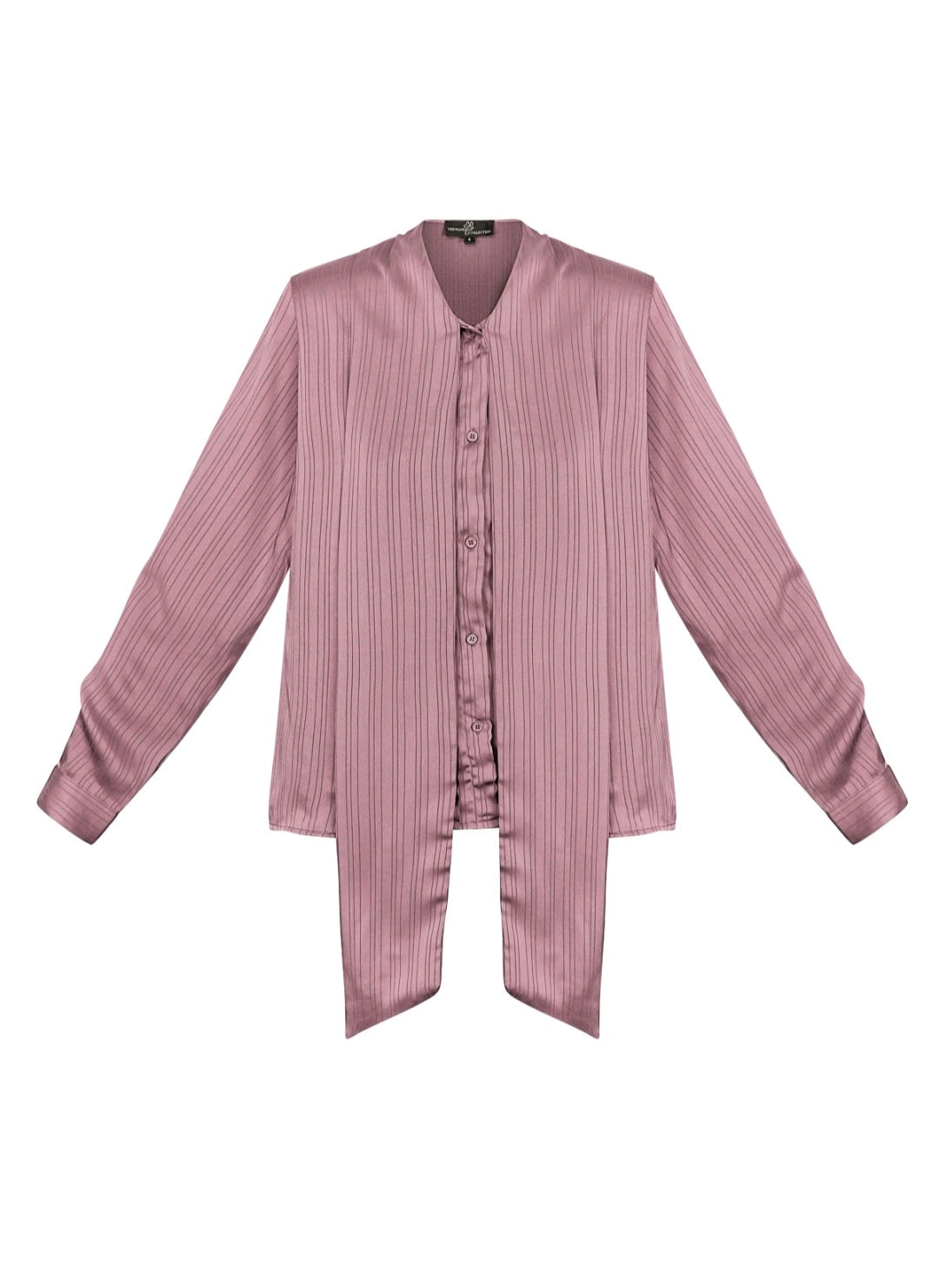 Blouse met strik detail | Oud roze