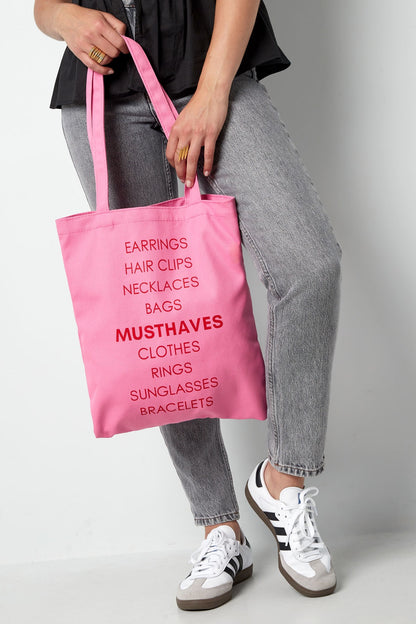 Canvas shopper | roze