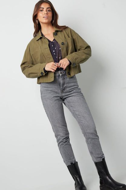 Cropped Jacket | Groen
