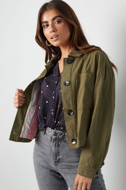 Cropped Jacket | Groen