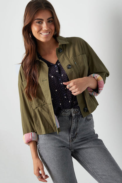 Cropped Jacket | Groen