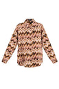 Blouse zigzag print | Beige
