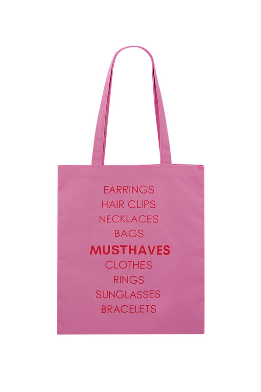 Canvas shopper | roze
