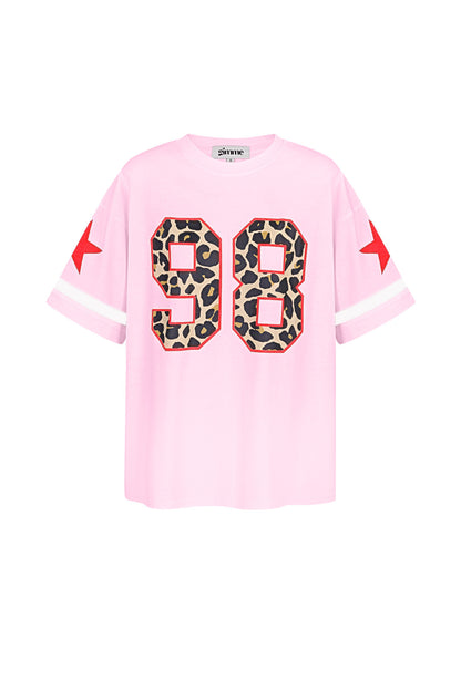 Cotton Vrouwen T-shirt Oversized | Roze
