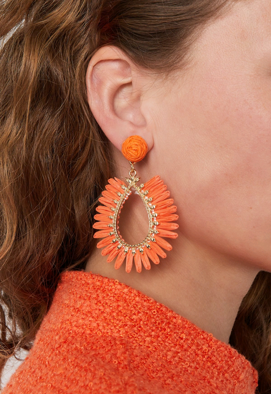 Spring vibes oorbellen | Oranje