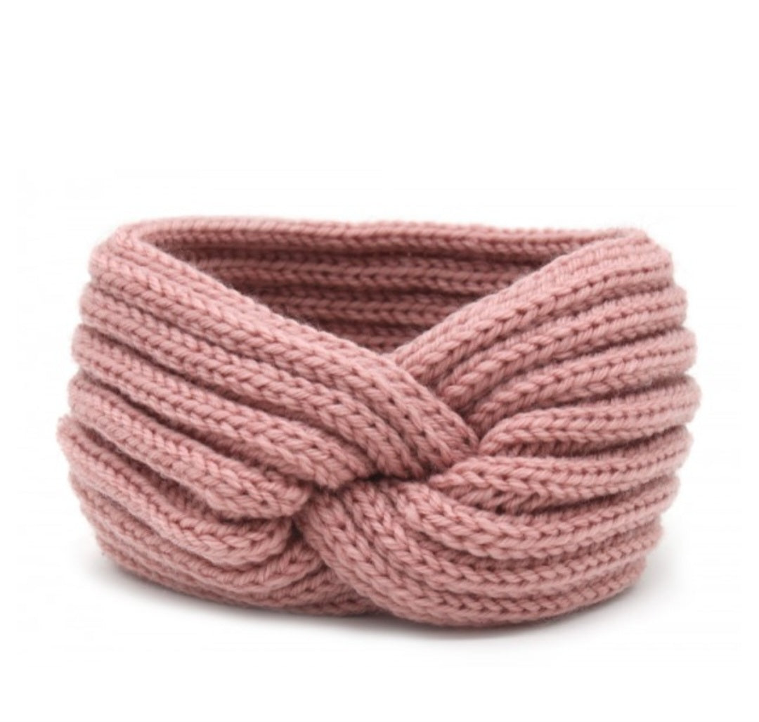 Winterhaarband | Donker roze