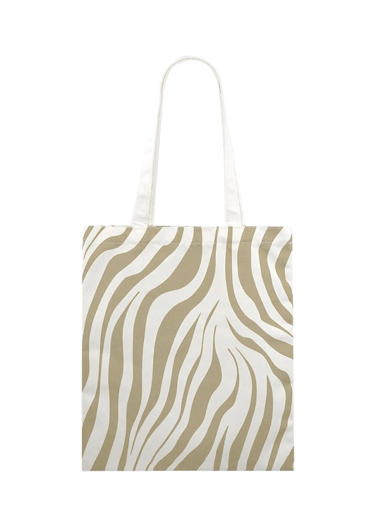 Canvas shopper zebraprint | beige