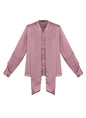 Blouse met strik detail | Oud roze